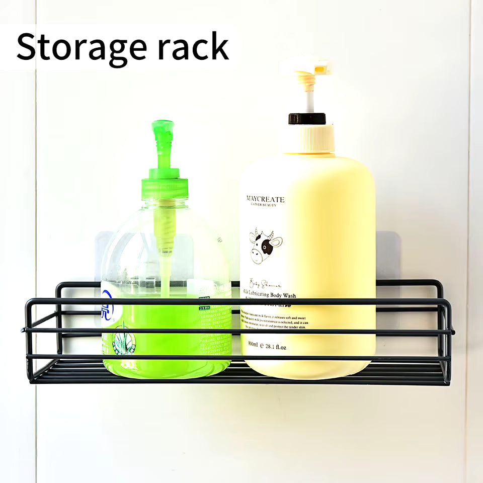 Bathroom Metal Shelves No-Drill Bathroom Organizer Cleaning Supplies Organizer Kitchen Supplies Storage Bathroom Accessories