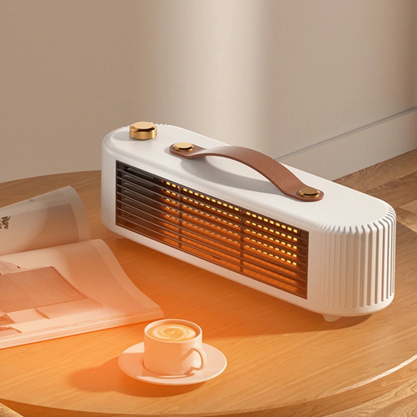 Portable Desk Heater for Office Battery Operated Desktop Fan Heater Hold Electric Heater Fast Heating and Energy Saving Heating Heater Electric Heater Suitable for Keeping the Family Warm In