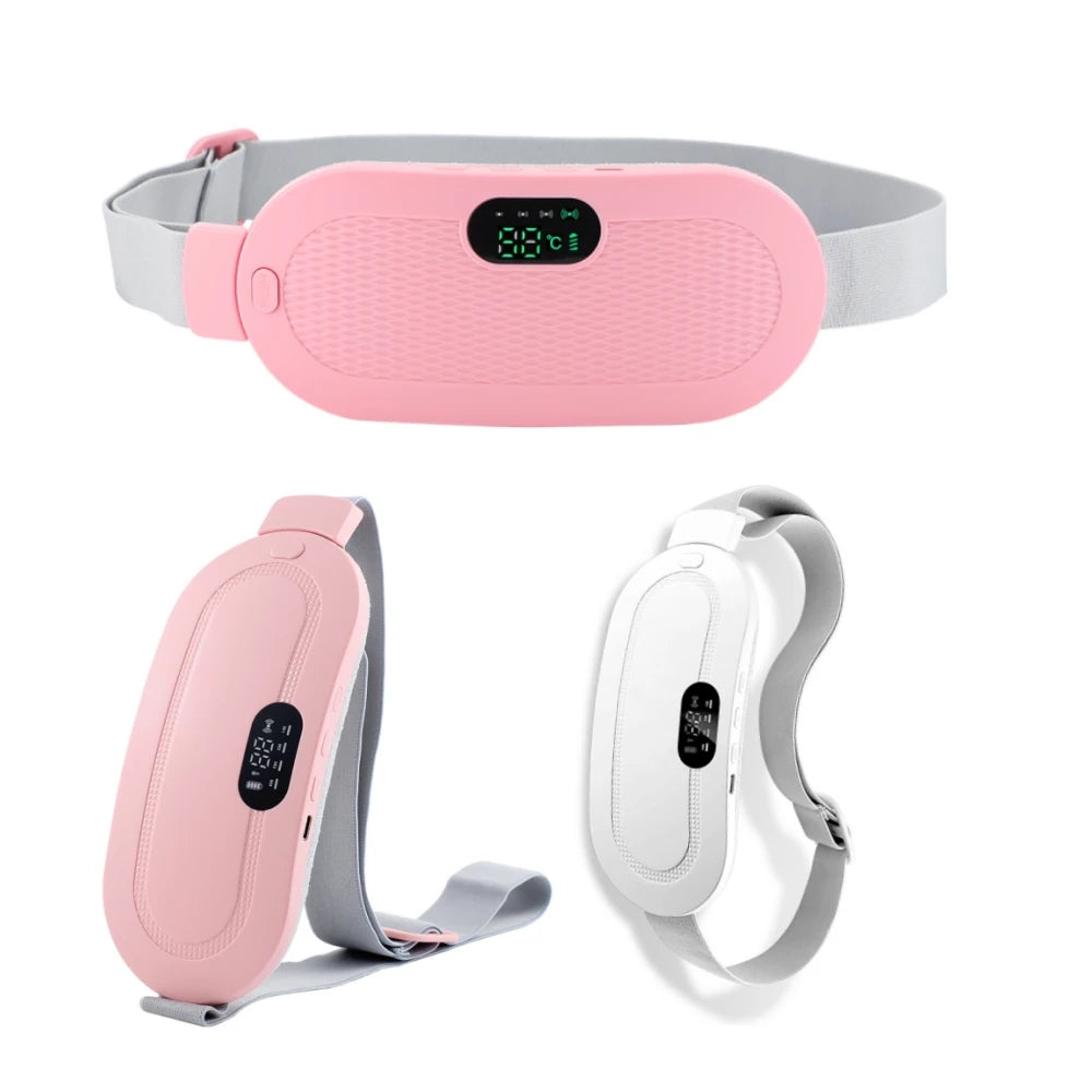 Electric Heating Pad Women Vibrator Period Pain Relief Device Menstrual Cramp Massager Blood Circulation Abdominal Belt Warmer